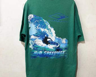 Vintage jaren 90 Bugle Boy Surf-T-shirt, maat M-L