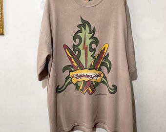 Vintage 90s Lightning Bolt Surf T-Shirt Size XL