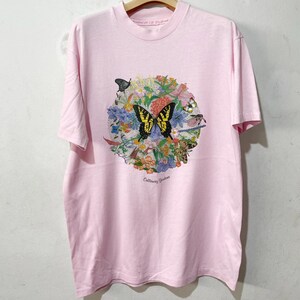 Vintage 90s Butterfly Shirt Size L Vintage Insects Tee, Vintage Flower Shirt, Vintage Garden Shirt, Vintage Tropical Tee