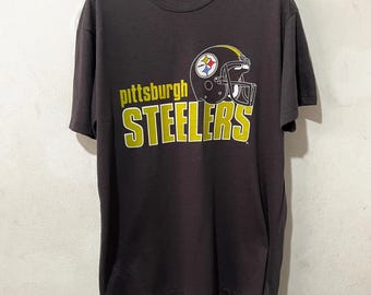 Camiseta vintage de los Pittsburgh Steelers de la NFL de los años 90, talla L