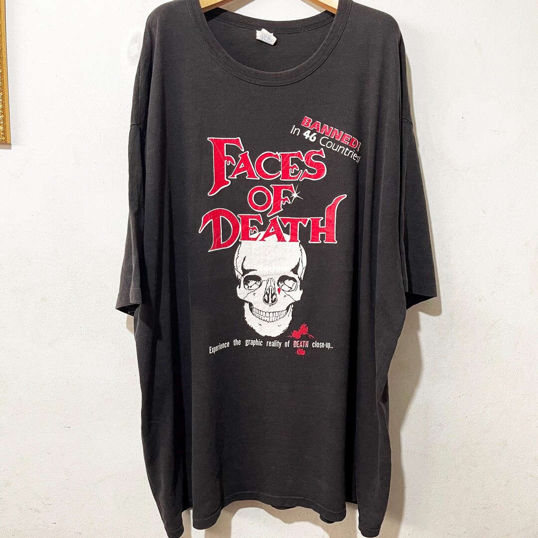 Vintage 80s Faces of Death T-shirt Size 4XL - Etsy