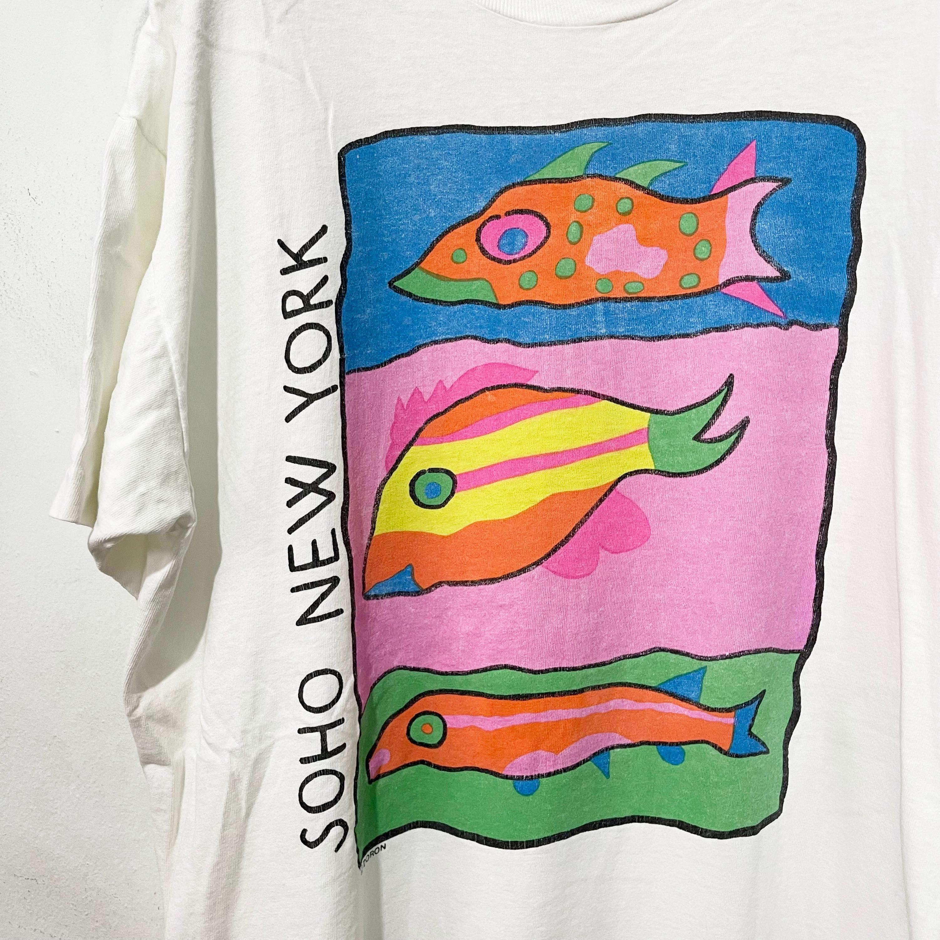 ヴィンテージ 90年代 ソーホー ニューヨーク ドロンデザイン Tシャツ