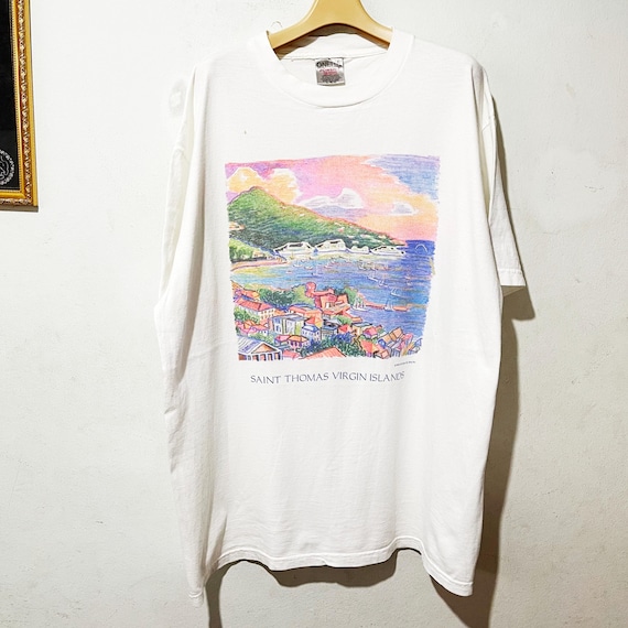 Vintage 90s Saint Thomas T-shirt Size XL - Etsy