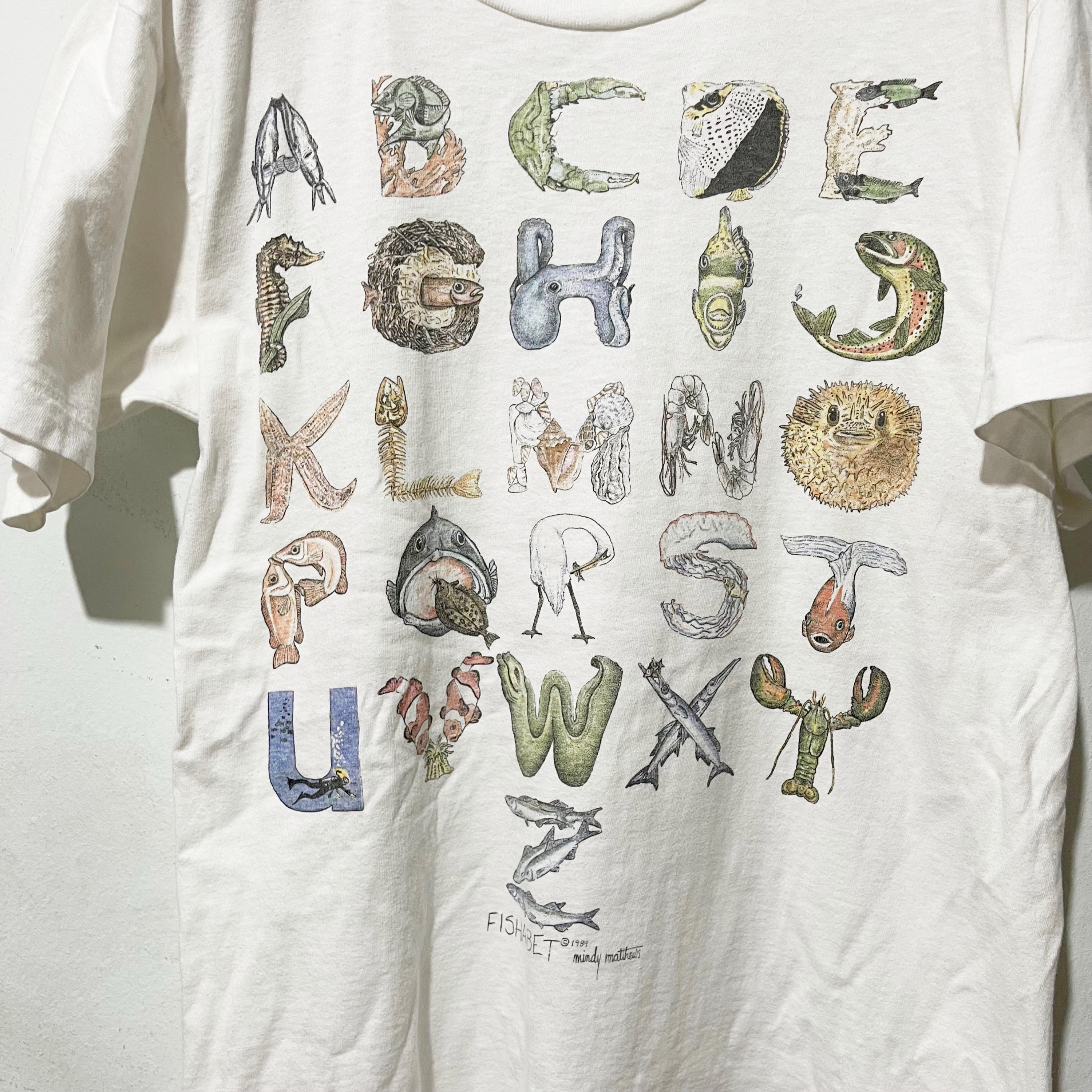 Vintage 90s Fish Alphabet Andy Mastorakis T-shirt Size M - Etsy