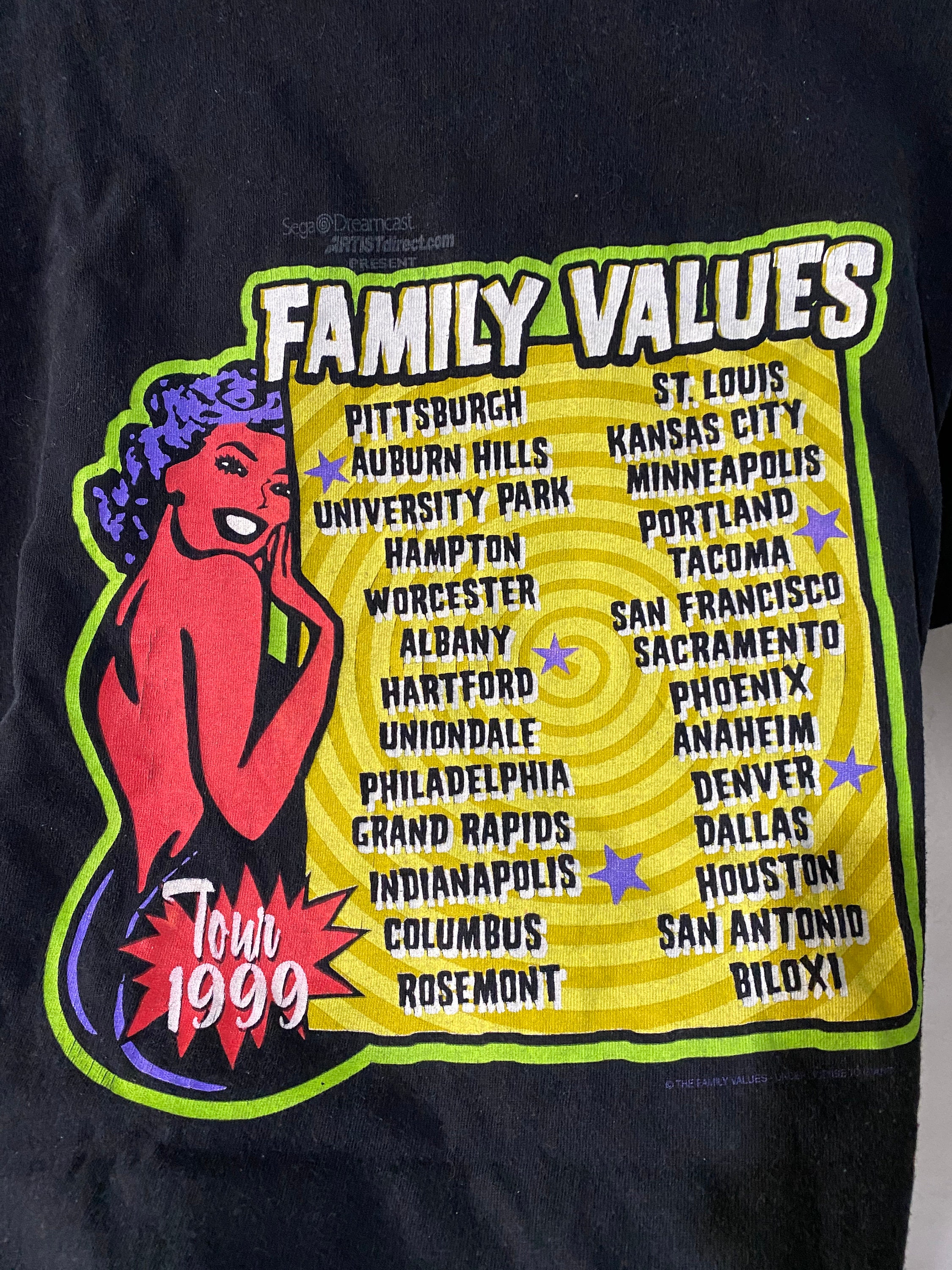 Vintage 1999 Family Values Tour T-shirt Size L - Etsy
