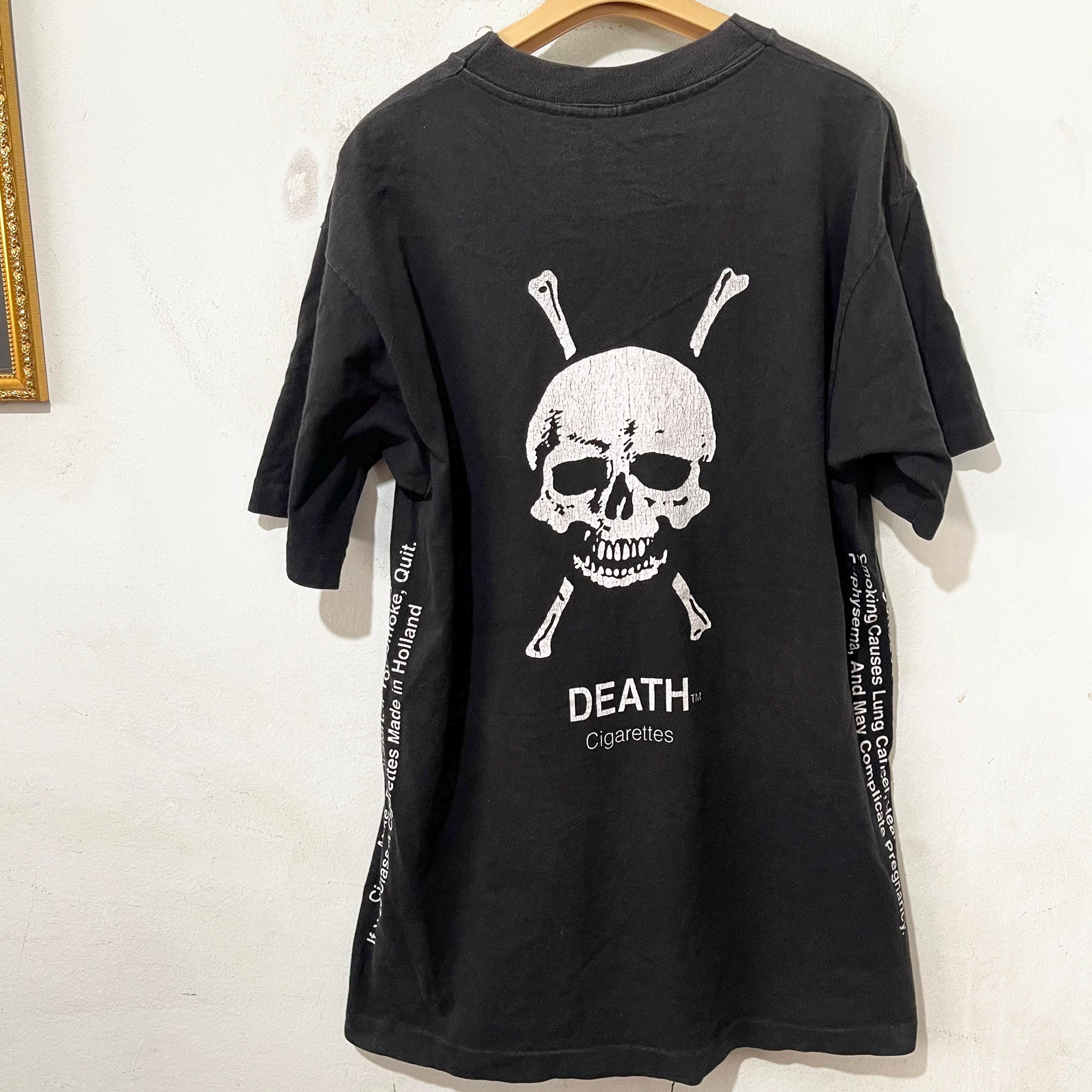 激レア90s Vintage DEATH CIGARETTES スカルTシャツ黒 Vintage 90s Death Cigarettes T-shirt Size L - Etsy