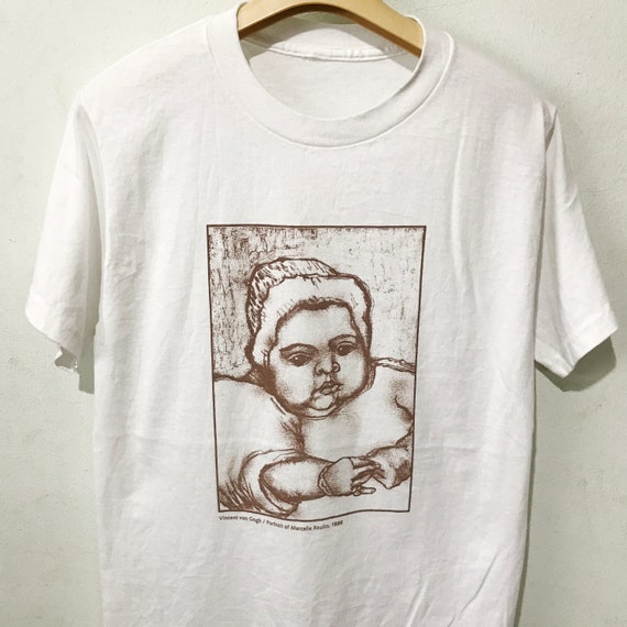 Vintage 90s Portrait of Marcelle Roulin Van Gogh Shirt Size S Etsy