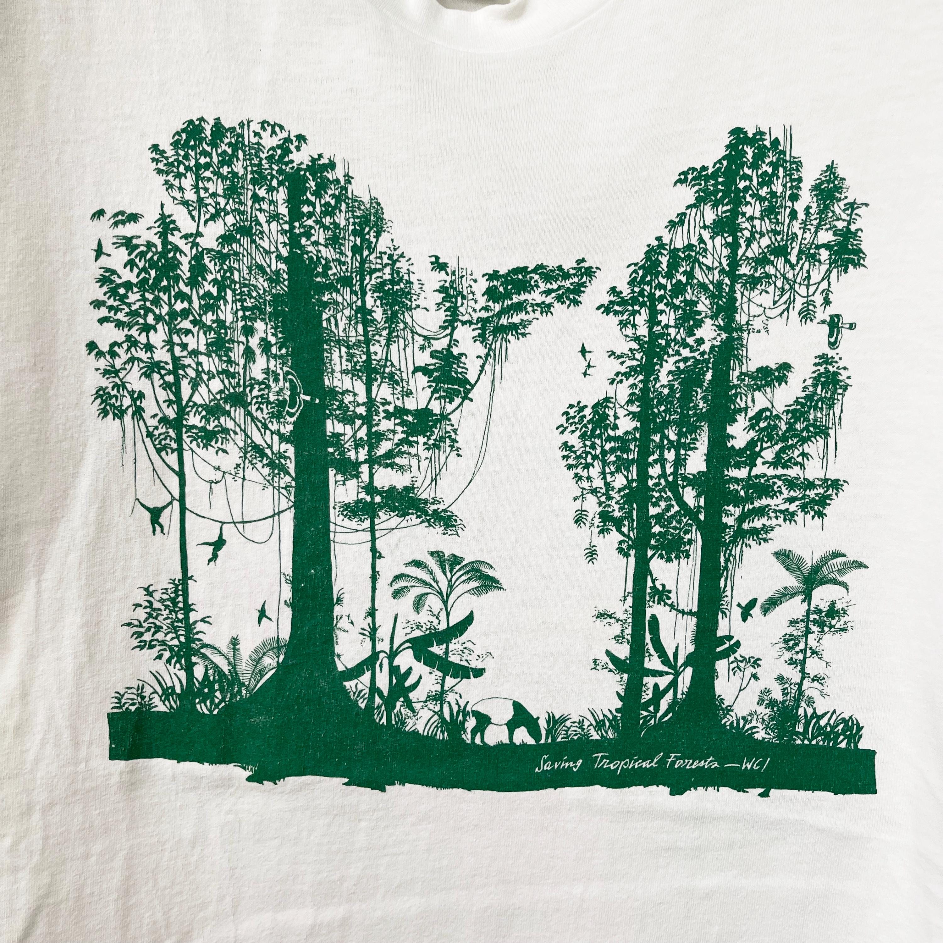Vintage 90s Tropical Forest T-shirt Size M - Etsy