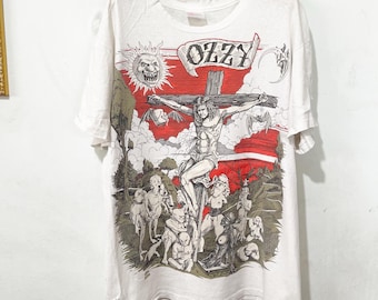 Vintage 90s Ozzy Osbourne 1991 Glow in the Dark Tour T-shirt