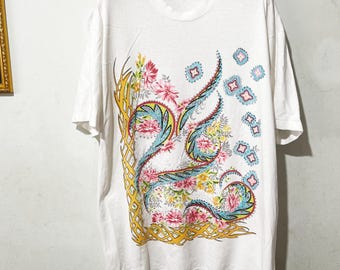 Vintage 90s Swan T-Shirt Size L