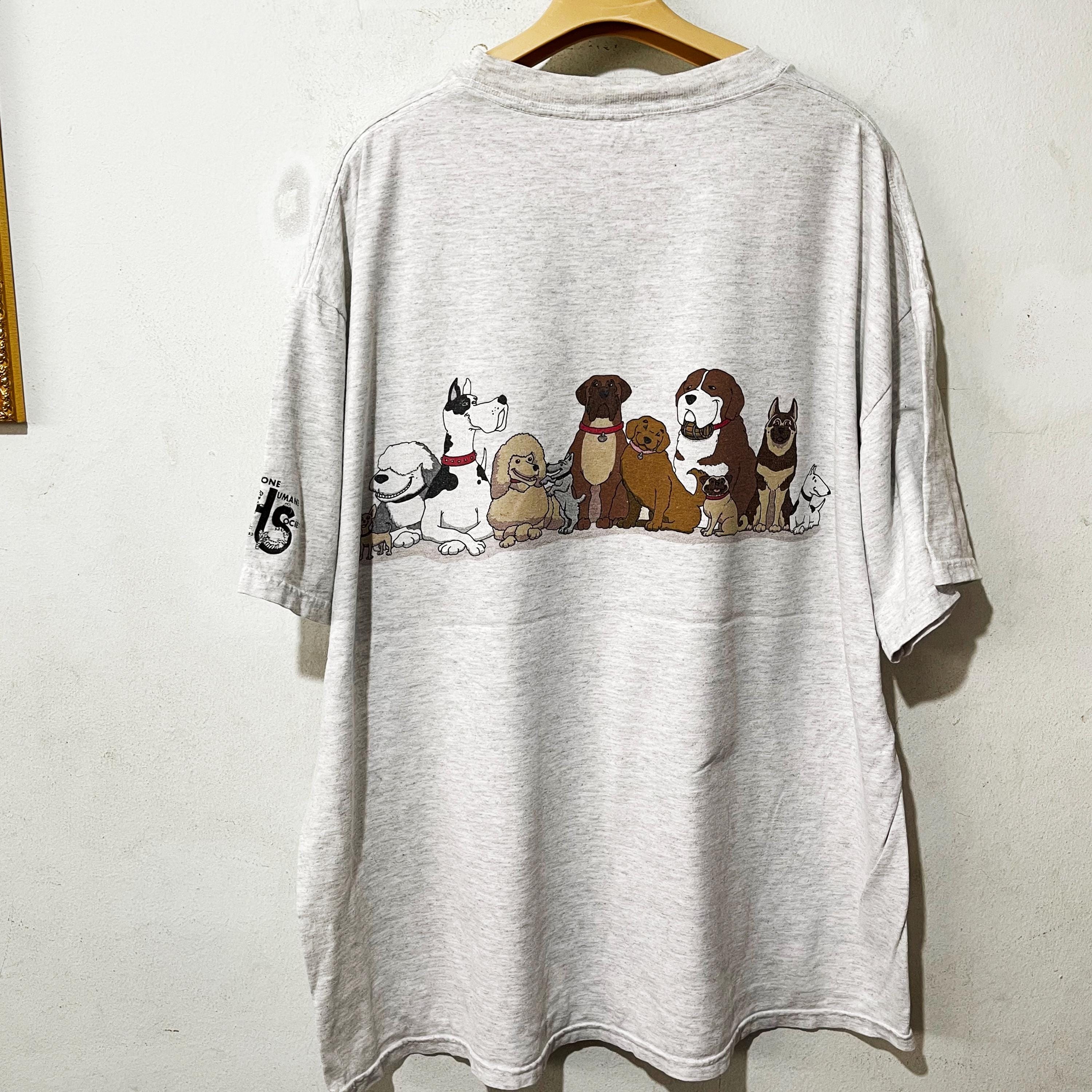 トップス 90s henryneck long t-shirt dog fullprint s-l400.jpg