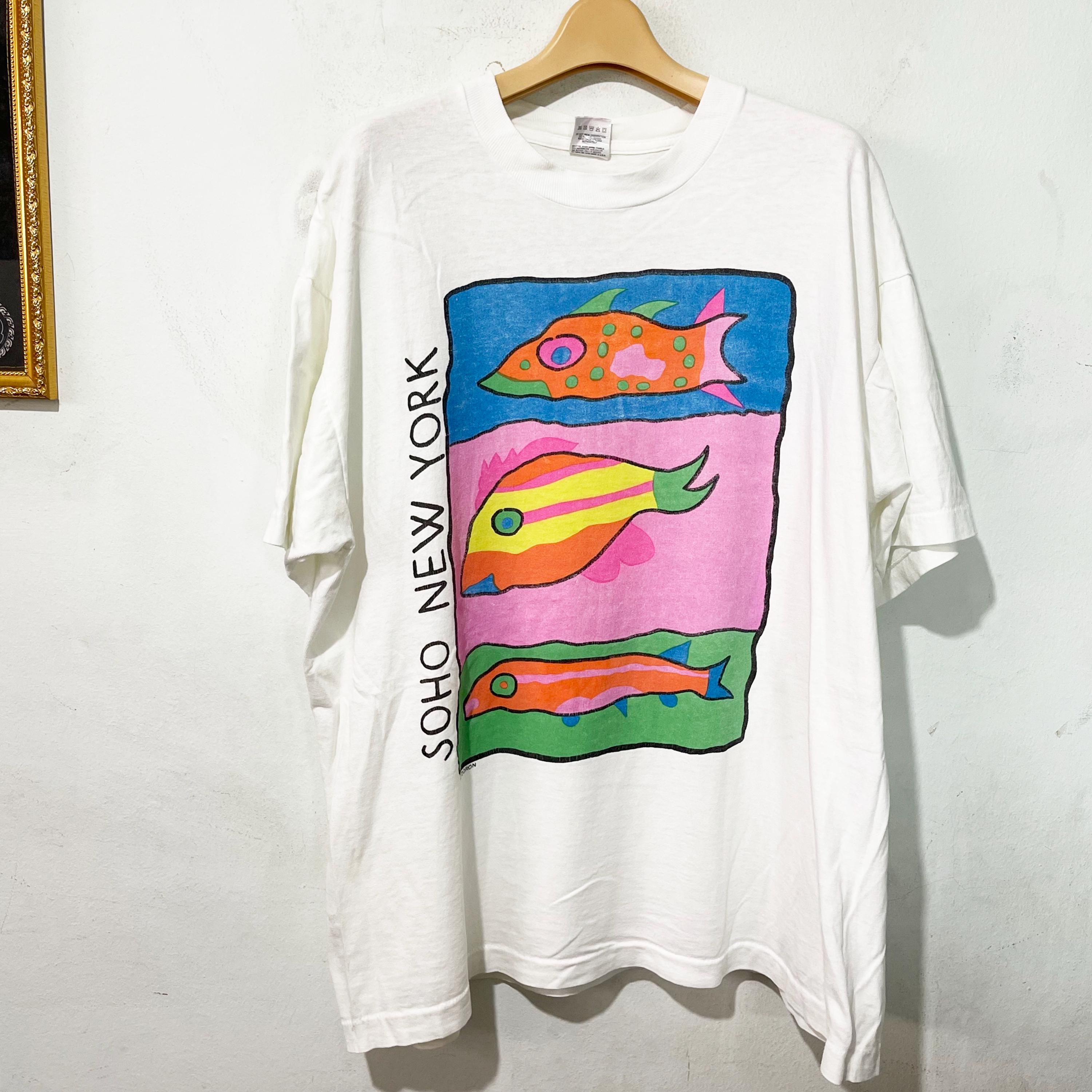 ヴィンテージ 90年代 ソーホー ニューヨーク ドロンデザイン Tシャツ