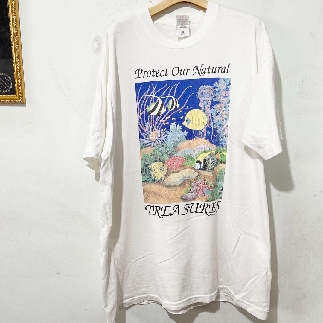 90s Human-i-tees print T-shirt ホワイト XXL Vintage Human I Tees T Shirt Adult XLarge White Eagle Nature Mens