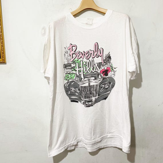 Vintage 80s Beverly Hills T-shirt Size L - Etsy New Zealand