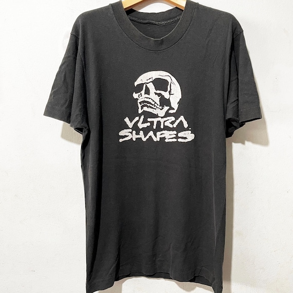 Vintage 90s Skull T-shirt “vltra Shapes” Bones Rock Punk