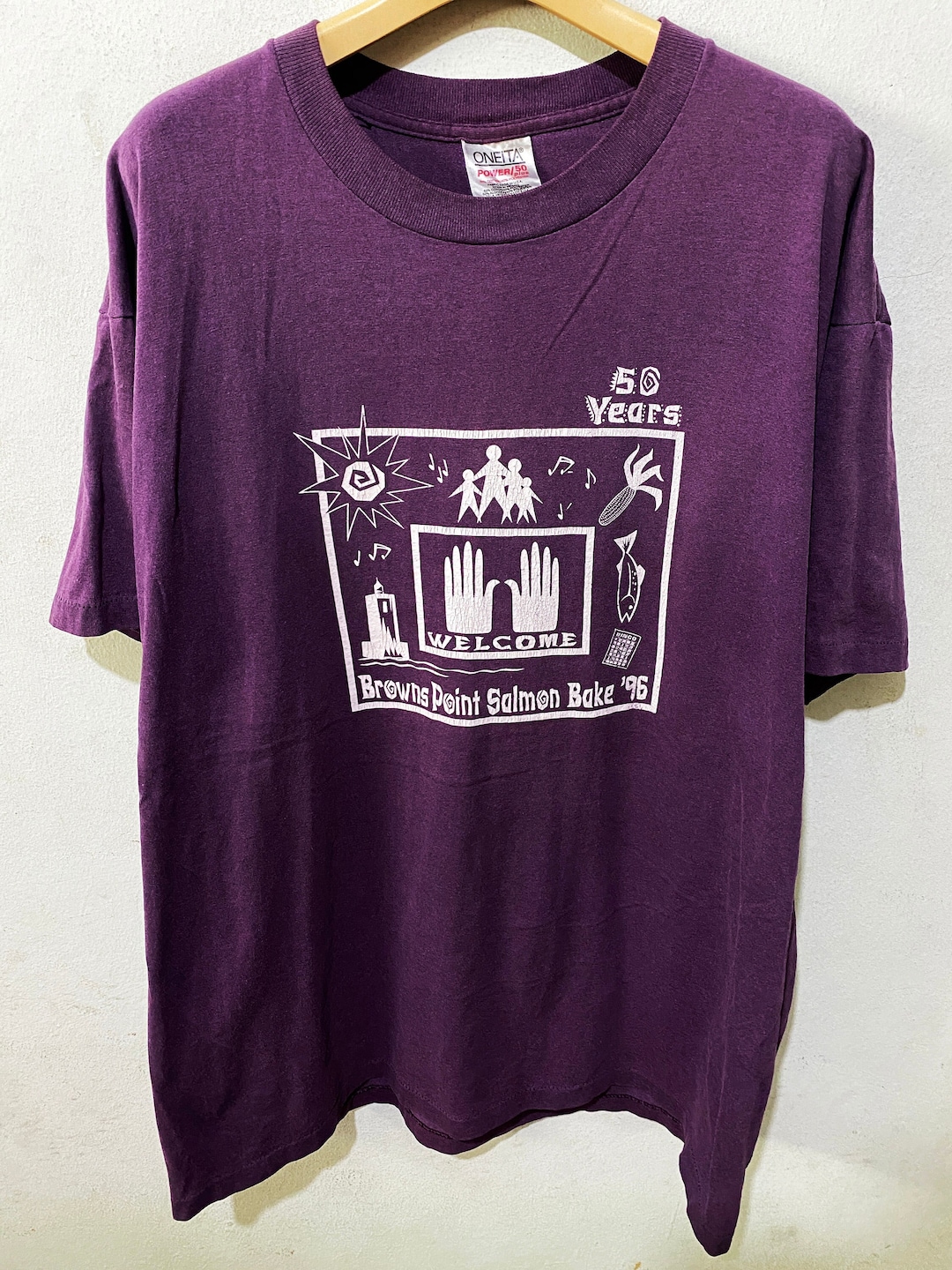 Vintage 1996 Browns Point Salmon Bake Shirt Size XL Etsy
