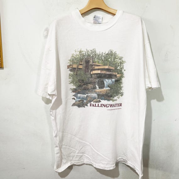 Vintage 1994 Frank Lloyd Wright Fallingwater T-shirt Size L - Etsy