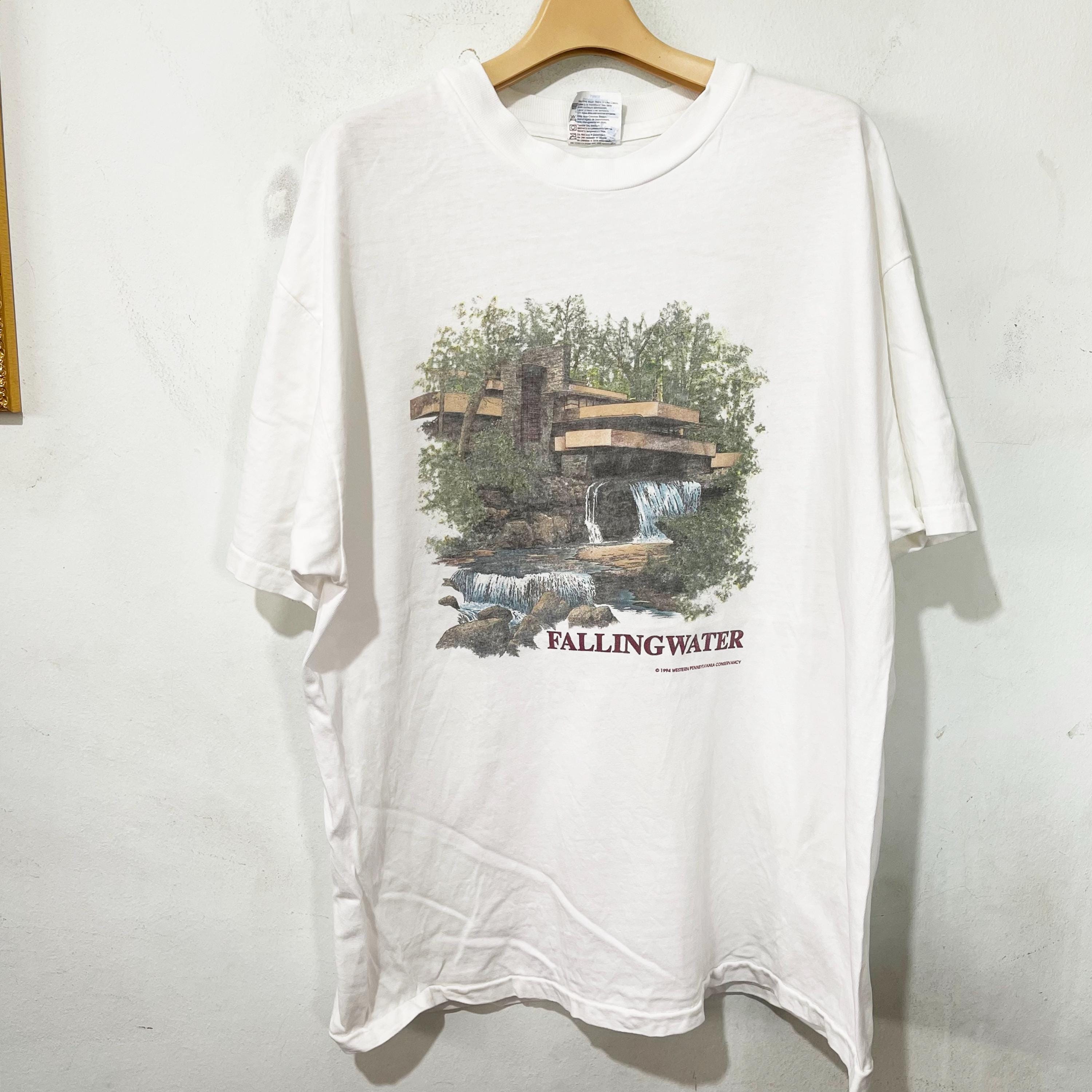 90s Frank Lloyd Wright ビンテージ tシャツ Vintage 1994 Frank Lloyd Wright Fallingwater T-shirt Size L - Etsy