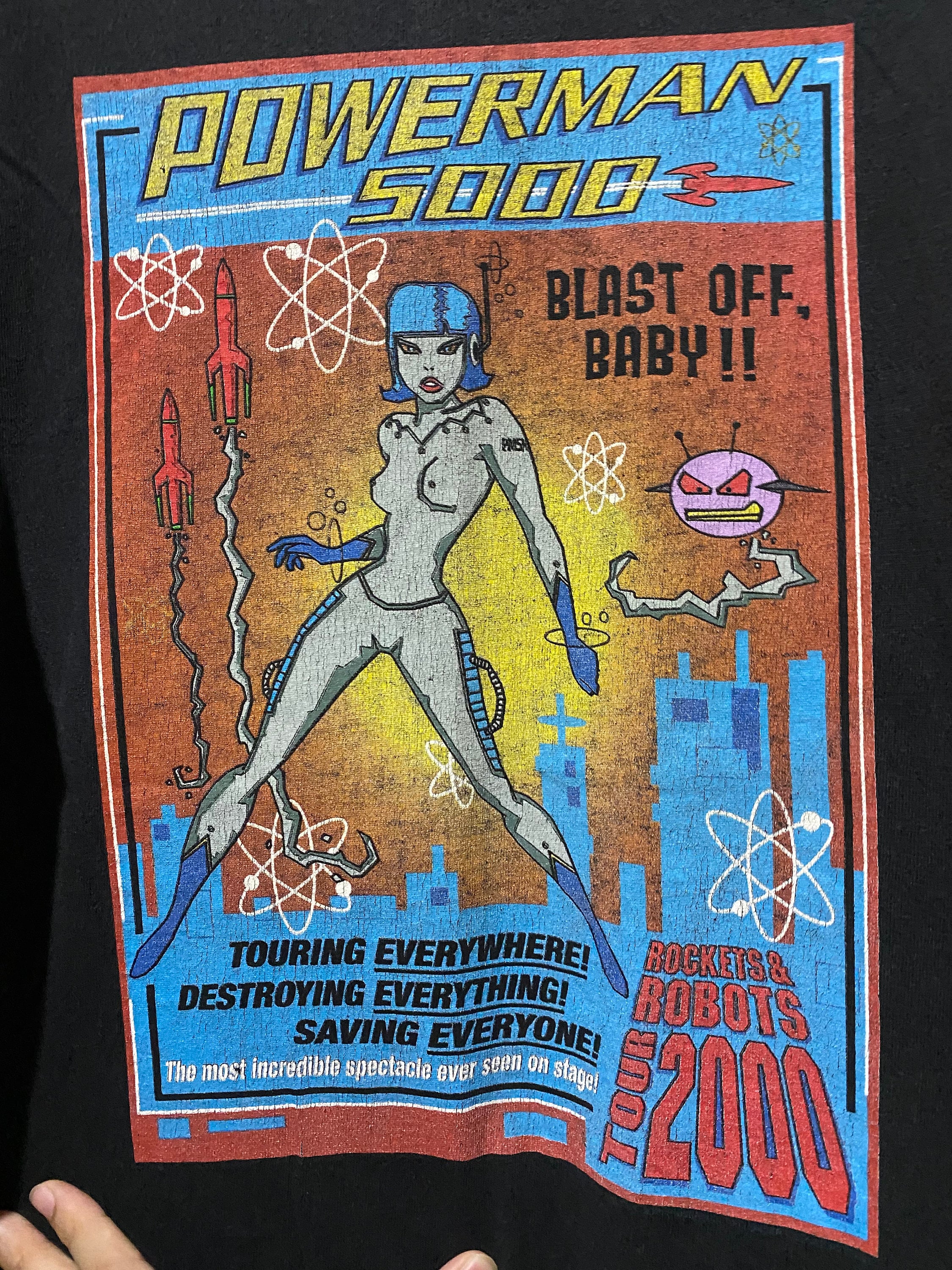 2000 \" POWERMAN 5000 \" バンドTシャツ 古着–00's Giant 