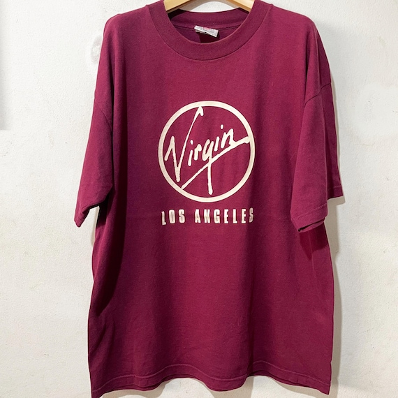 Vintage 90s Virgin Records LA T-shirt Size XL - Etsy