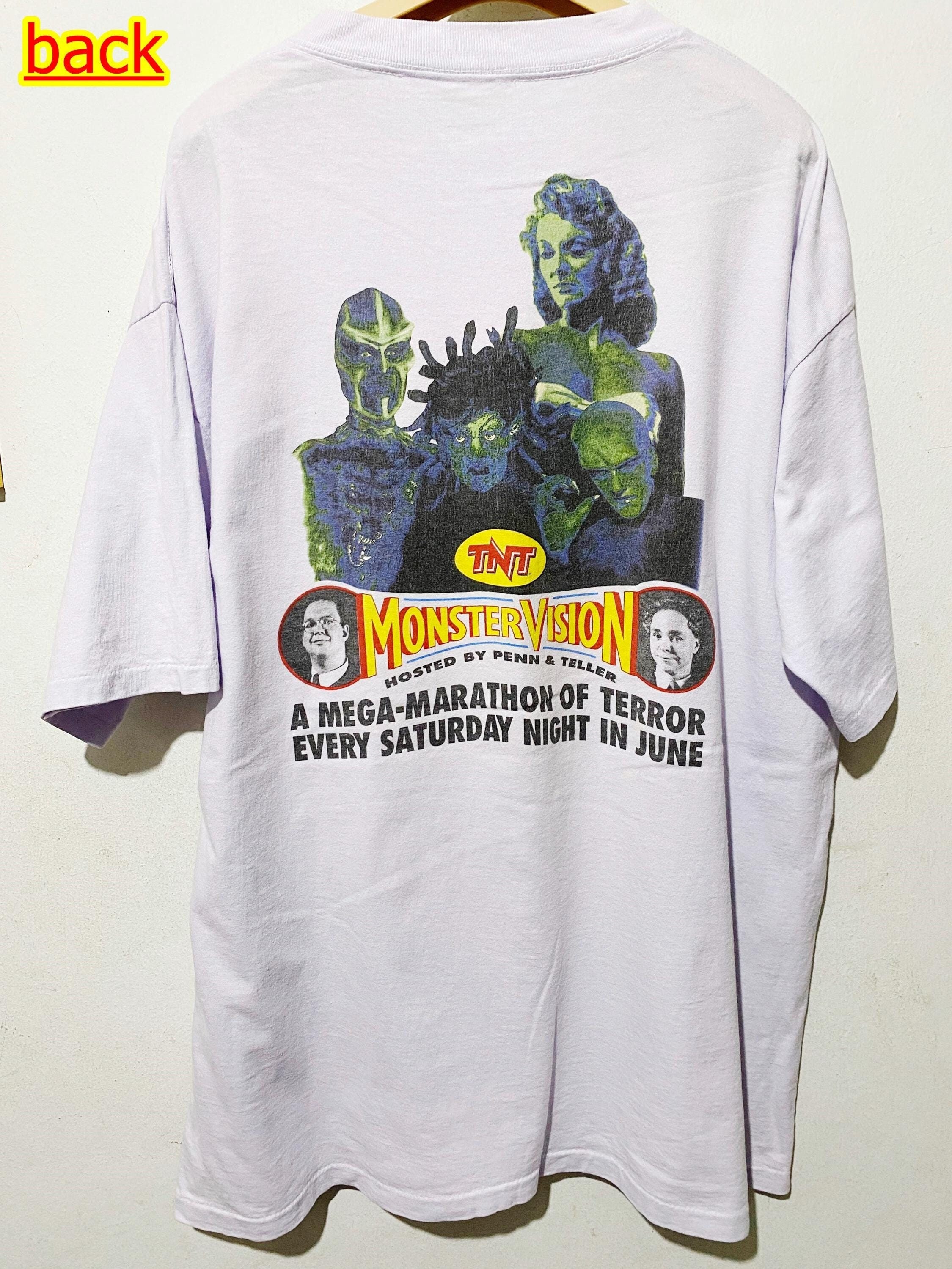 Vintage 90s Monstervision Shirt Size XL Vintage TNT Monstervision Penn & Teller Tee, Vintage TV Shirt - Etsy Vintage 90s Monstervision Shirt Size XL Vintage TNT Monstervision Penn & Teller Tee, Vintage TV Shirt - Etsy