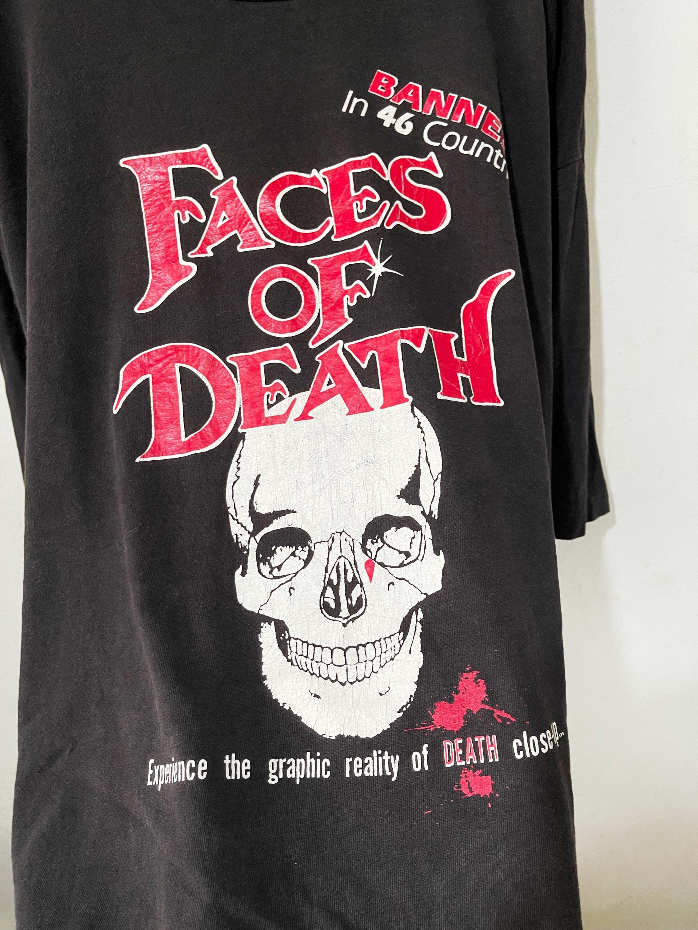 Vintage 80s Faces of Death T-shirt Size 4XL - Etsy