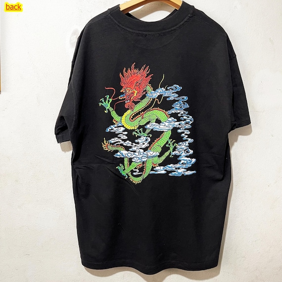 Vintage 90s Dragon Tattoo T-shirt Size L-XL - Etsy
