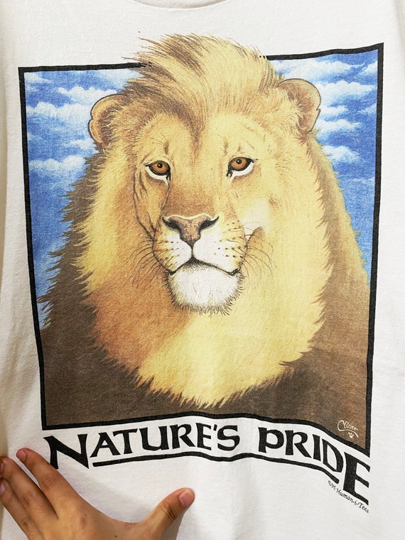 Buy Vintage 90s Lion Shirt Size XL 1995 Human-i-tees, Vintage 