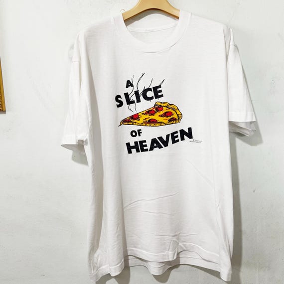 Vintage 90s A Slice of Heaven Pizza T-shirt Size L-XL - Etsy