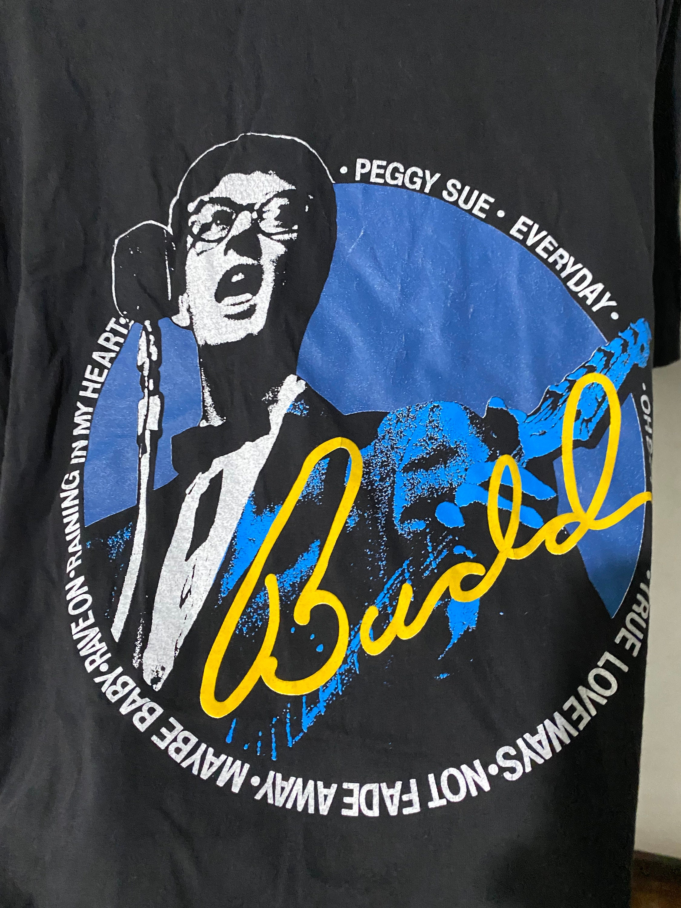 Vintage 90s Buddy Holly T-shirt Size XL - Etsy New Zealand