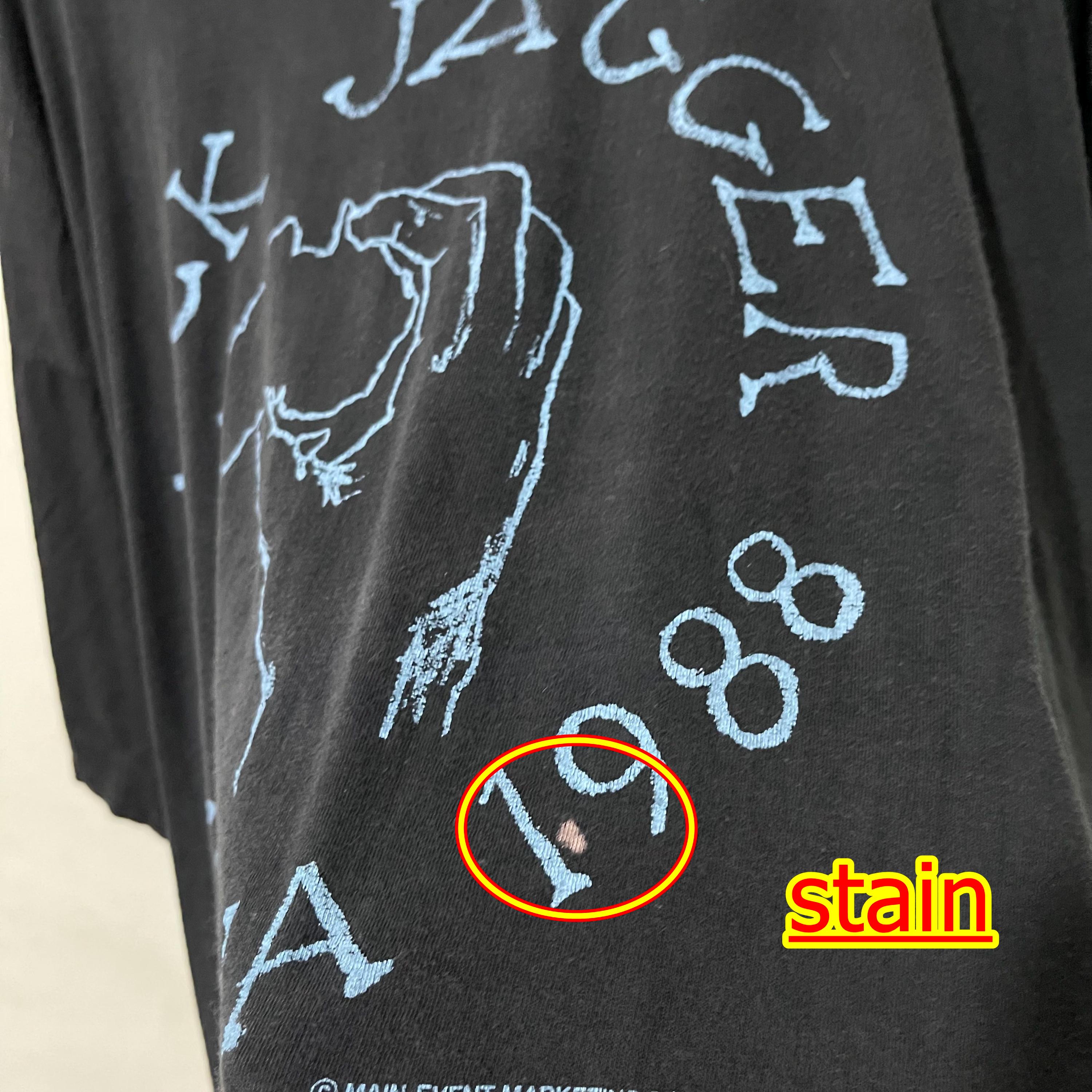 Vintage 1988 Mick Jagger Australia Tour T-shirt Rock Concert