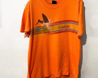 Vintage 80er Jahre Hawaii Surf Island T-Shirt Size L