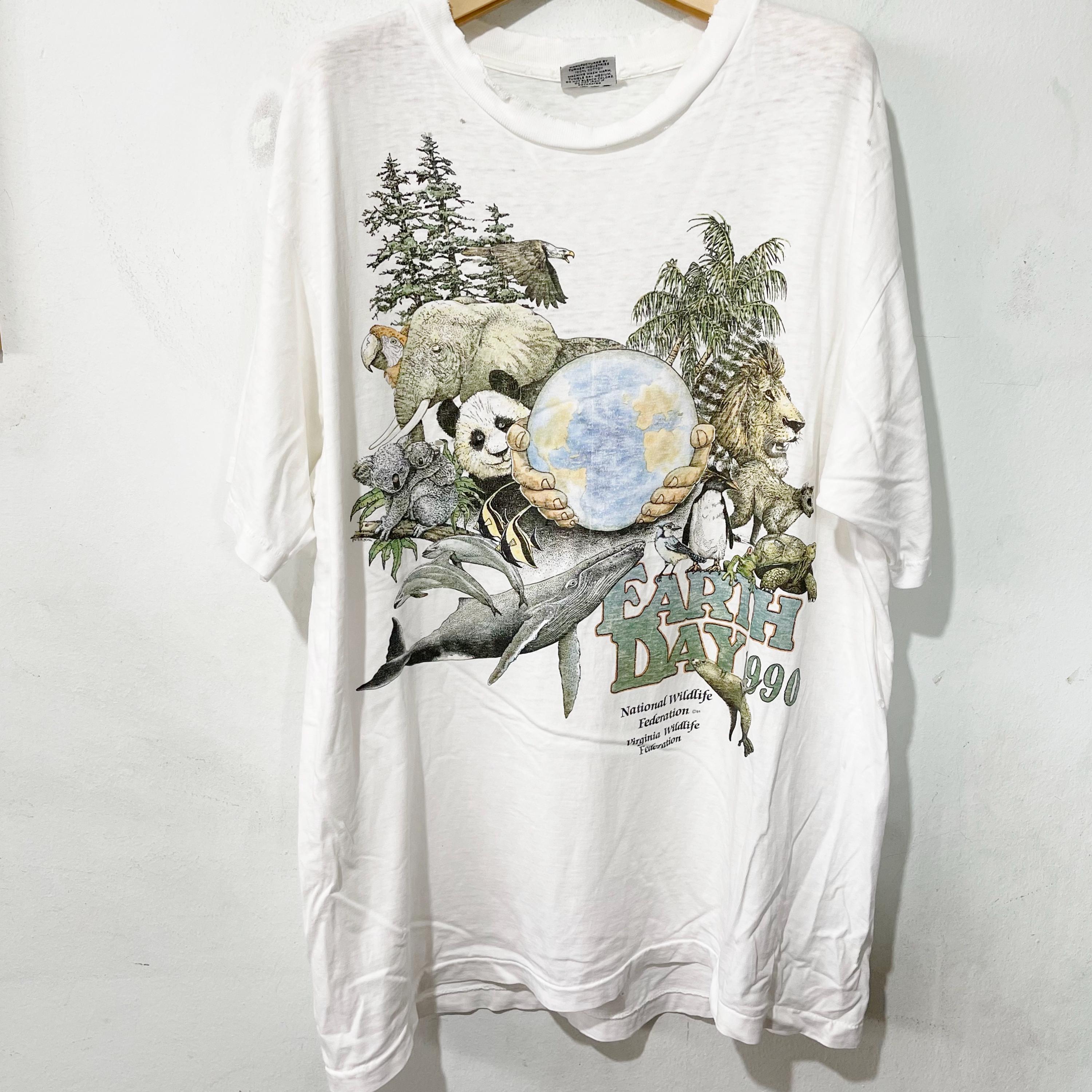 Vintage 1990 Earth Day T-shirt Size XL - Etsy