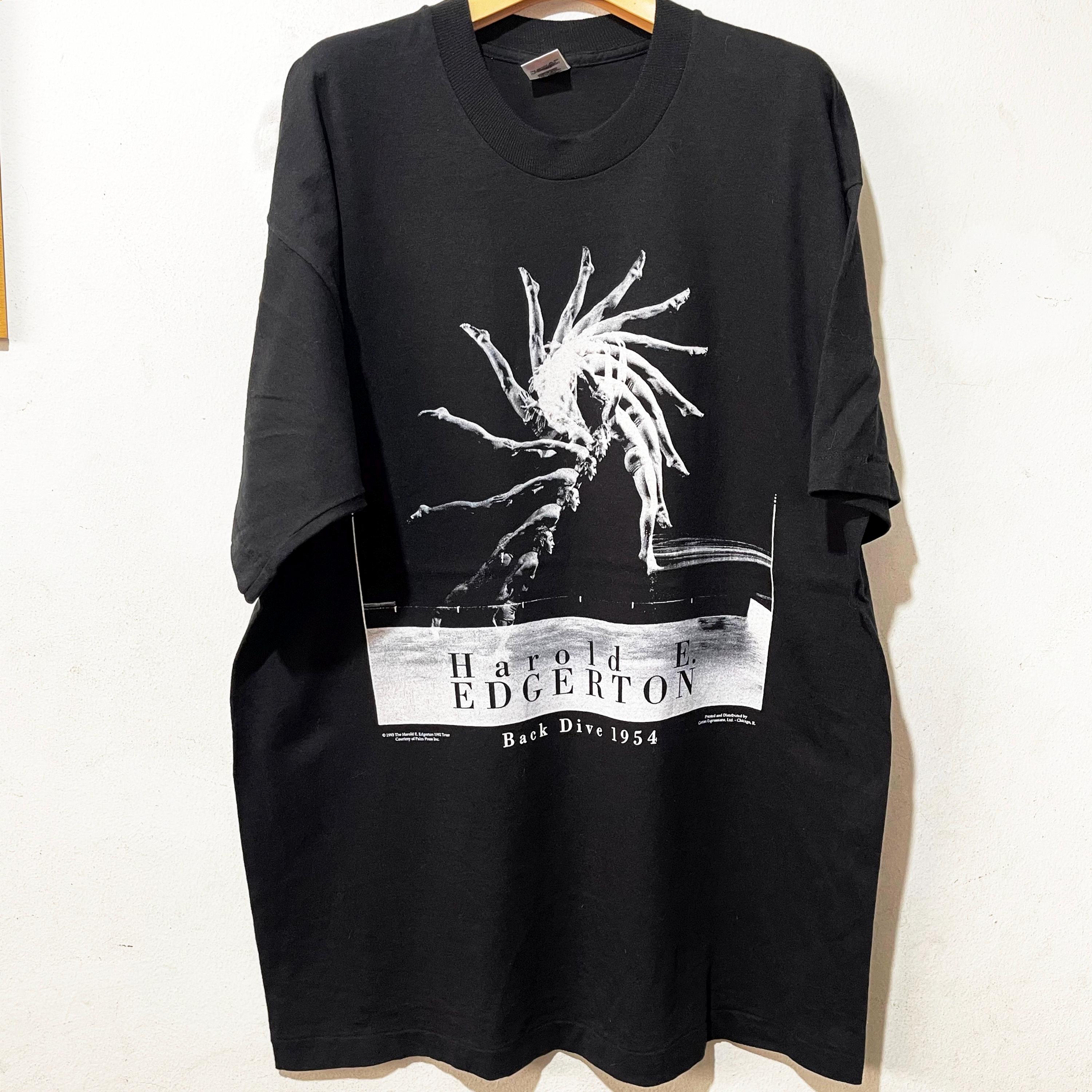 90s Harold E Edgerton Back Dive Tシャツ　アート Vintage 90s Doc Edgerton Back Dive Shirt Size XL Vintage Desjardin
