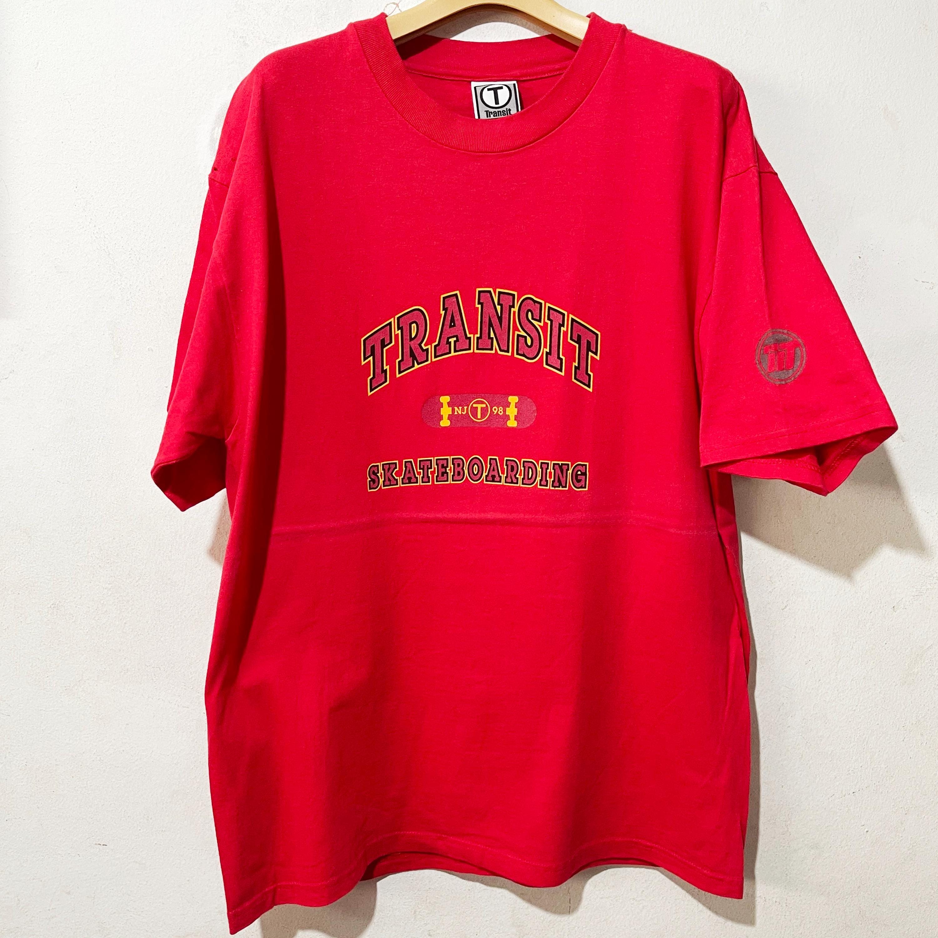 Vintage 90s Transit Skateboards T-shirt Skate Graphic Tee Size L