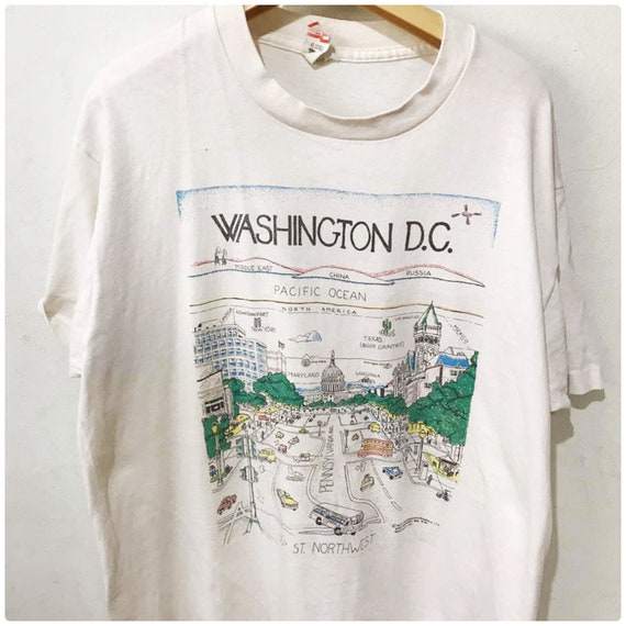 Vintage 90s Washington DC Shirt Size L Free Shippi