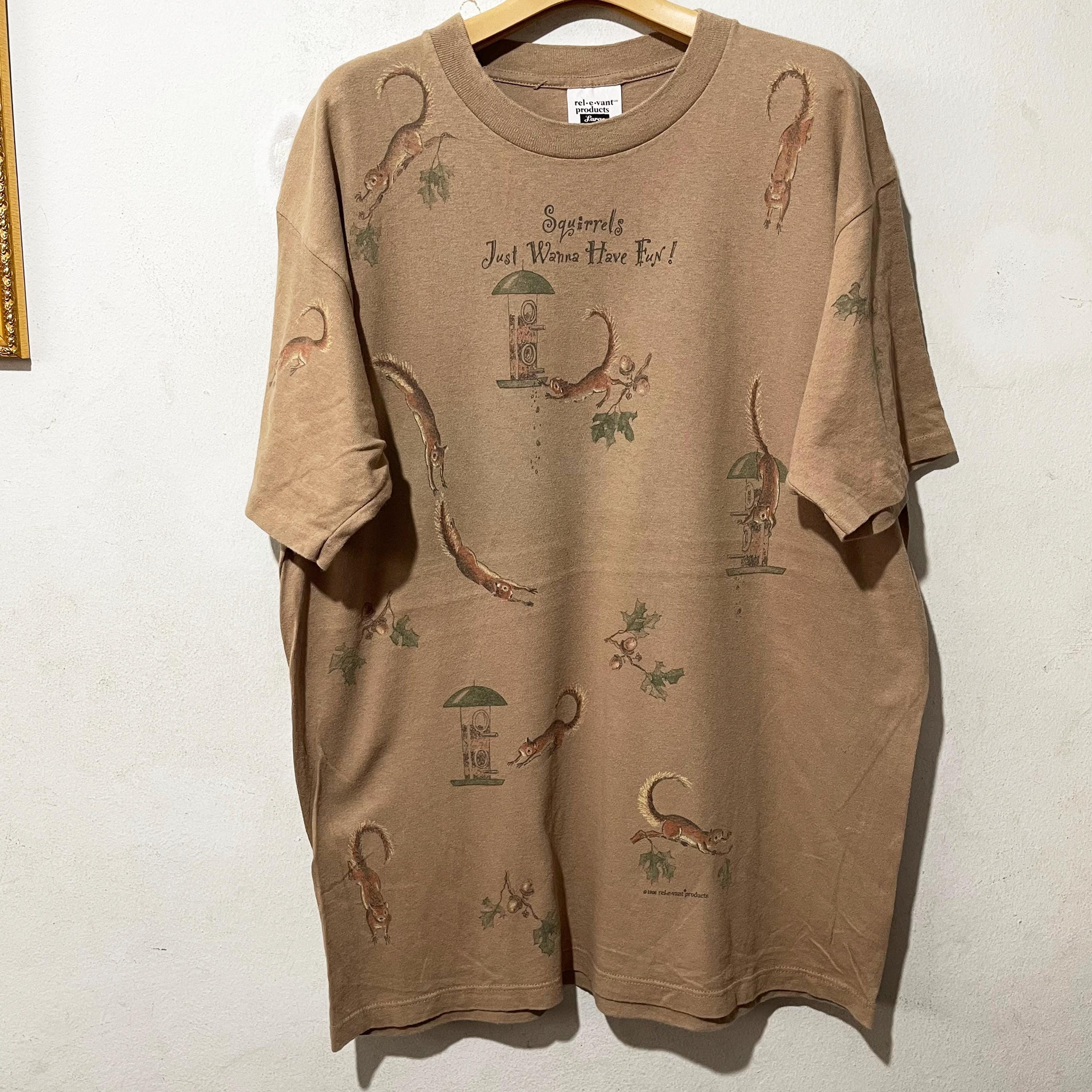 トップス vintage lovely squirrel tee Vintage 90s Squirrel T-shirt Size L - Etsy