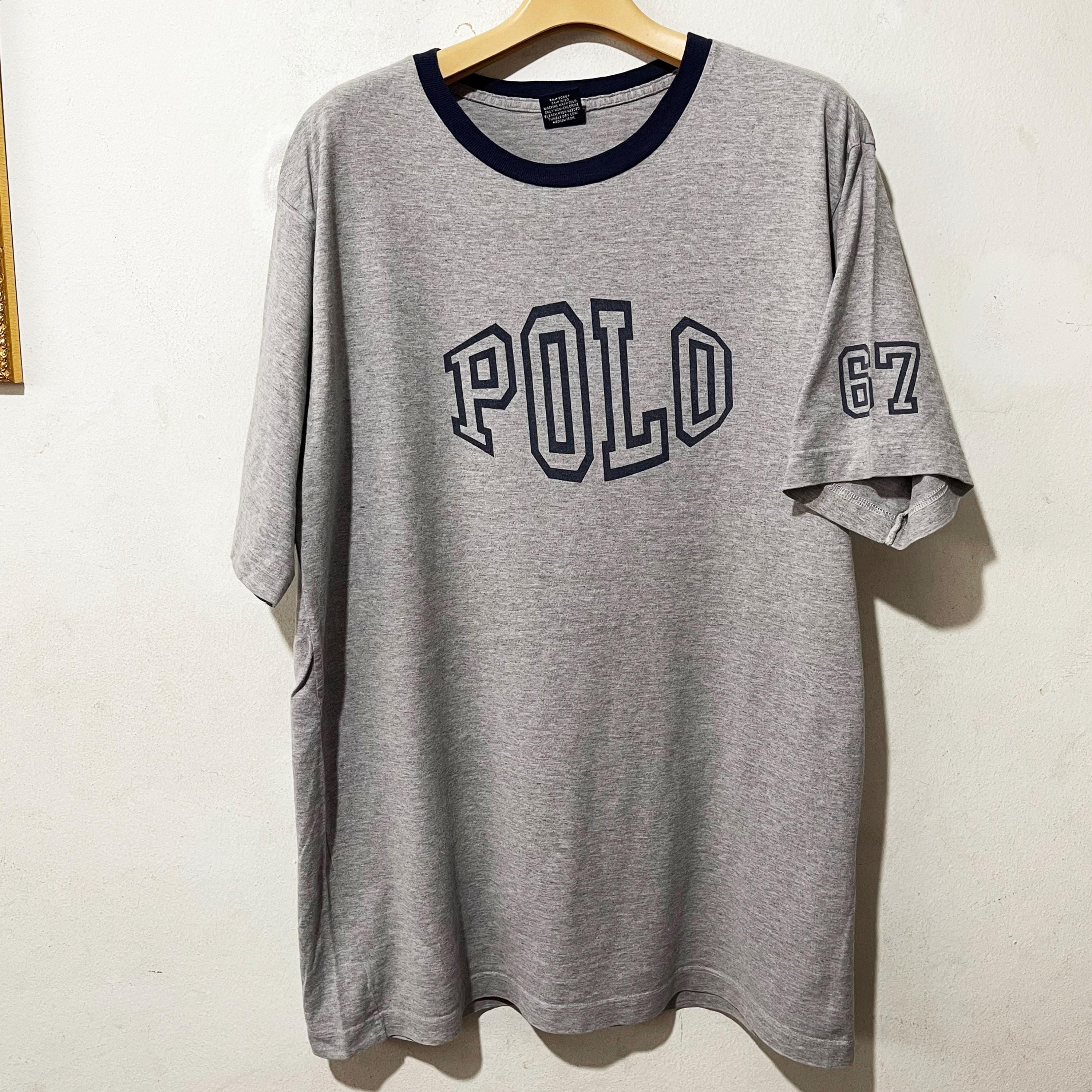 Vintage 90s Polo Ralph Lauren T-shirt RL 67 Logo Tee Size L