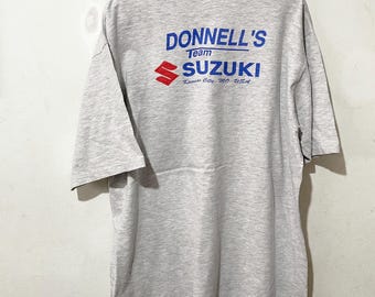 ヴィンテージ スズキ Tシャツ サイズ S ブルー レーシングチーム モト