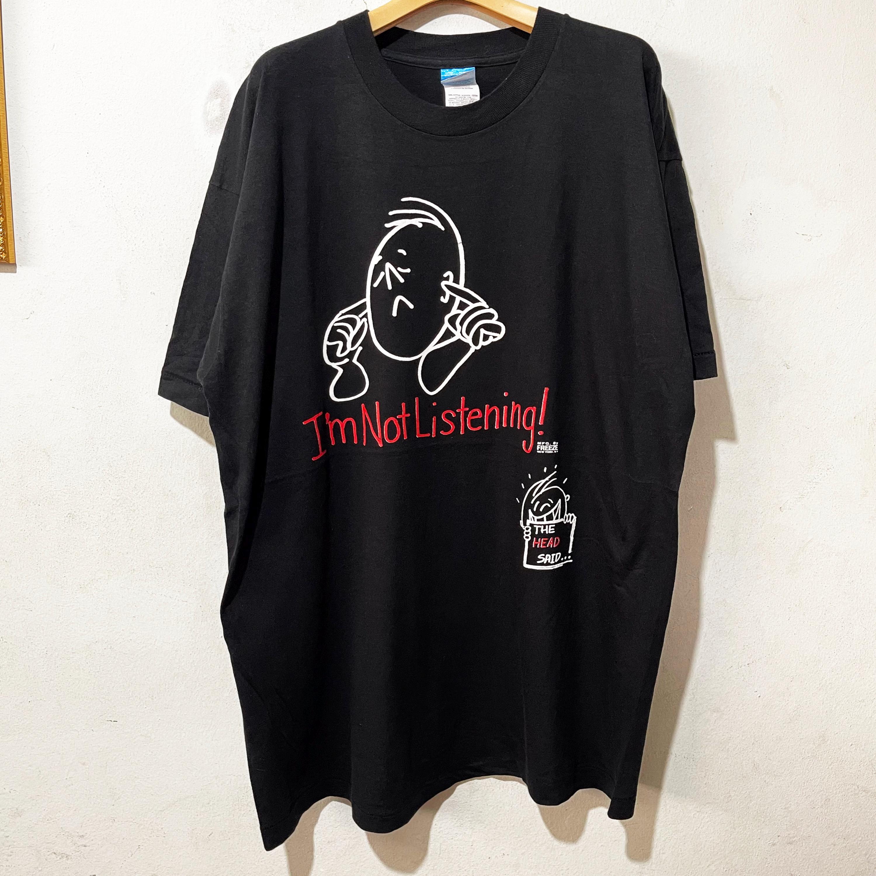 Vintage 90s Freeze New York I'm Not Listening T-shirt Size XL - Etsy