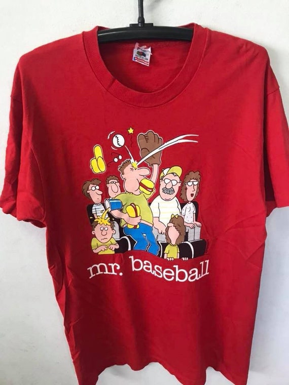 Vintage 90s Mr.Baseball Jim Benton Shirt Size L - image 1