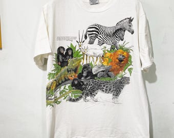 T-shirt Vintage 1993 Peggy Murray - Message "Just Say No Bait", Hanes, Taille M