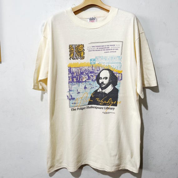 Vintage 90s William Shakespeare T-shirt Size XL - Etsy