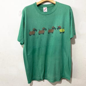 Vintage 90s Dog Shirt Size L Vintage Scottish Terrier Tee, Vintage Pet Tee, Vintage Animal Shirt, Dog art Tee