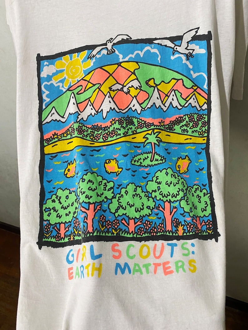 Vintage 90s Girl Scouts T-Shirt Size L image 2