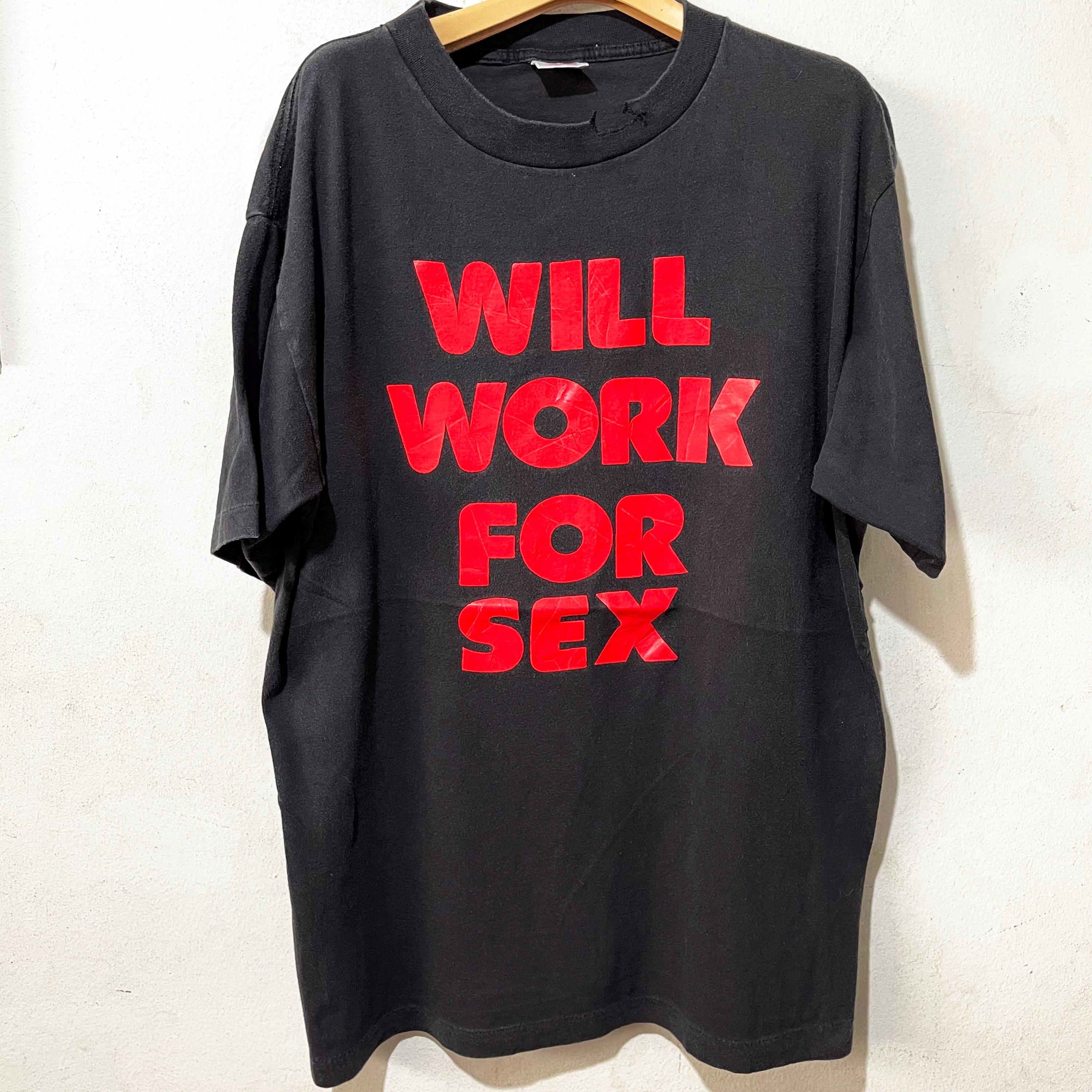 Vintage 90s Will Work for Sex T-shirt Size L - Etsy