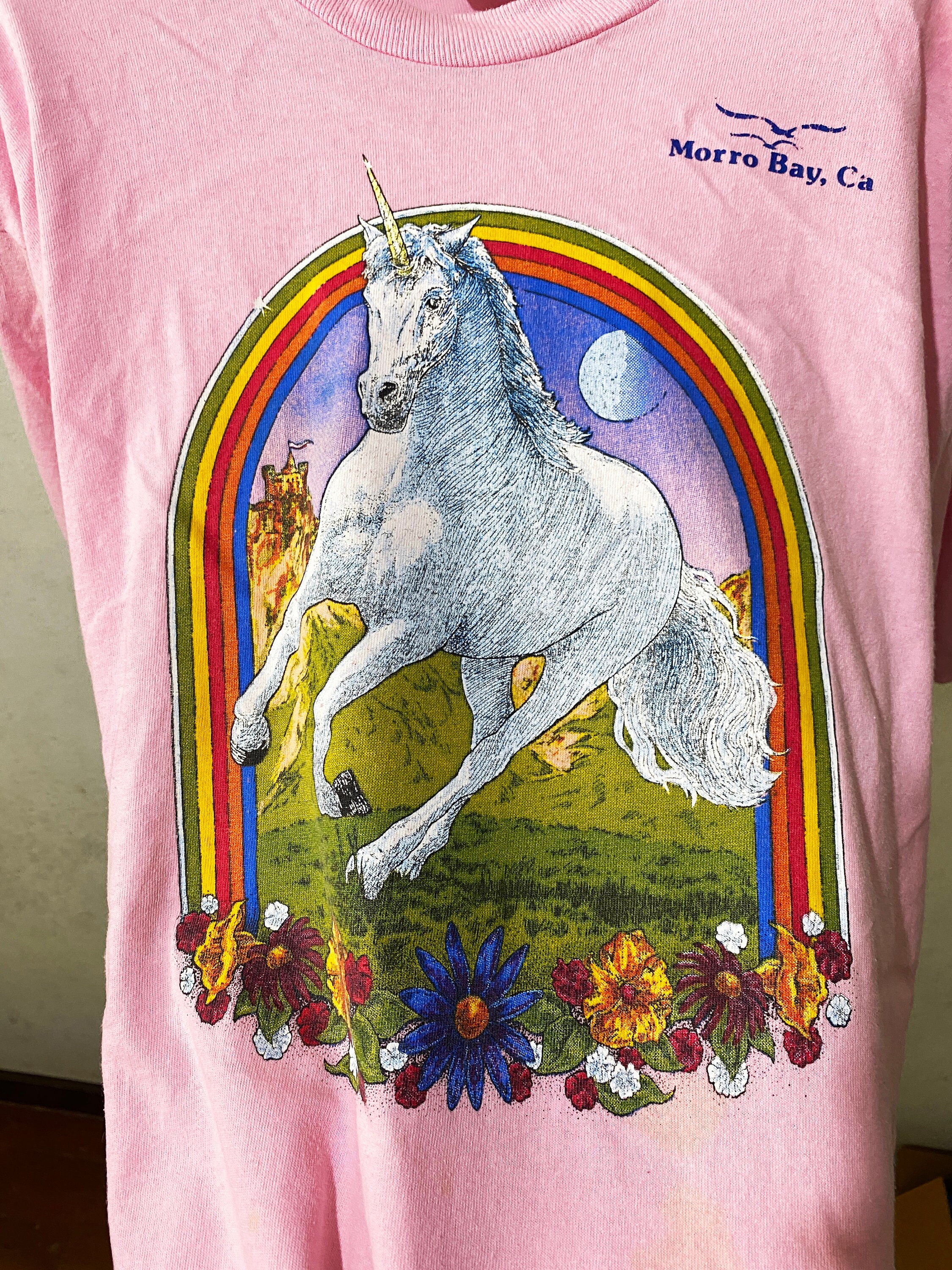 90s 極美 USA製 XL UNICORN ユニコーン サマーツアー Tシャツ Vintage 90s Unicorn Shirt Size XL Vintage Morro Bay Tee