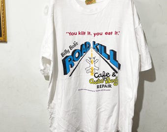 Vintage 90s Road Kill Cafe T-shirt Size XL - Etsy
