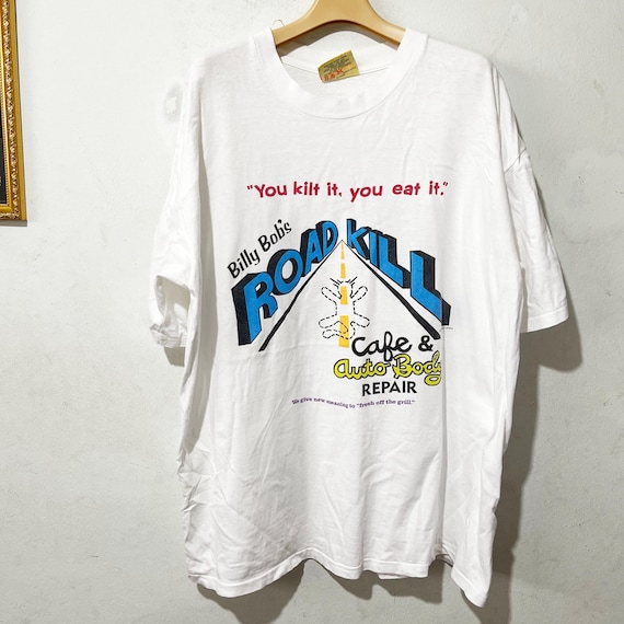 Vintage 90s Road Kill Cafe T-shirt Size XL - Etsy