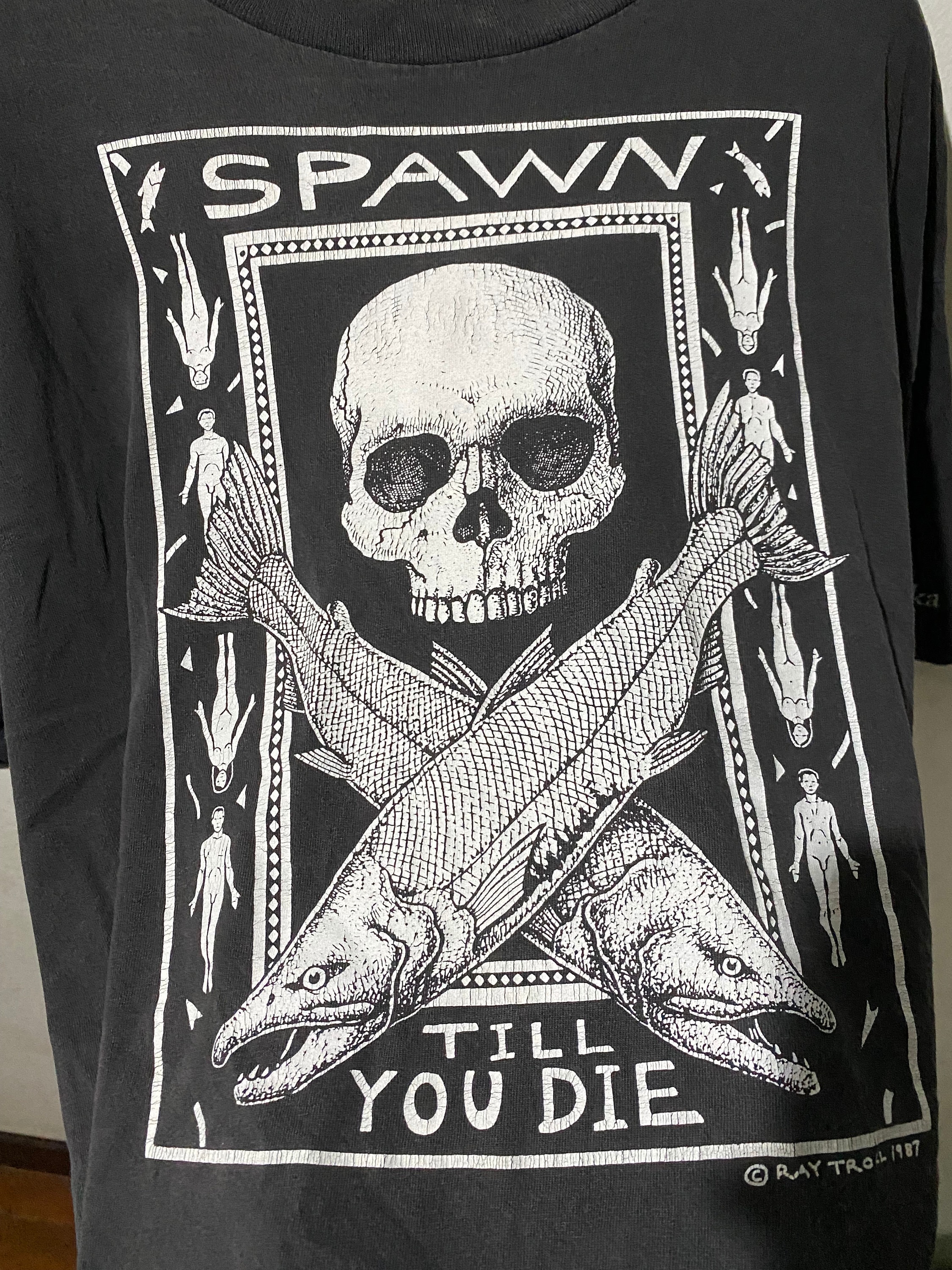 Vintage 1987 Ray Troll Spawn Till You Die Shirt Size XXL Free | Etsy